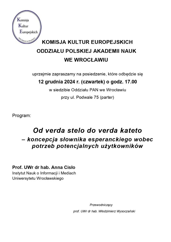 zaproszenie KKE PAN