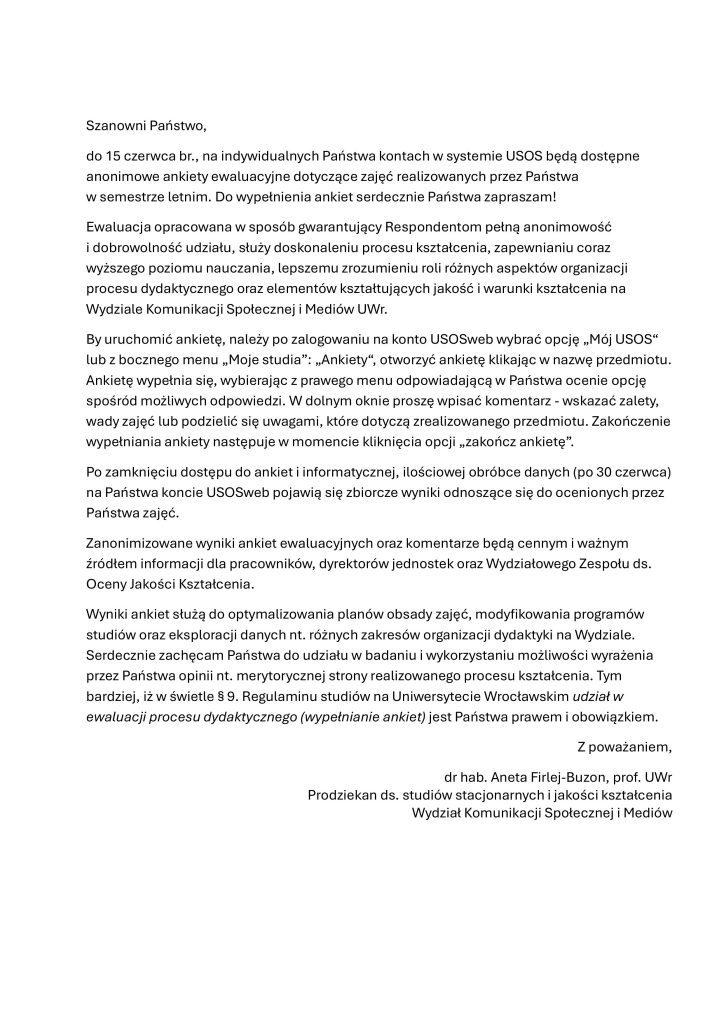 ankieta list